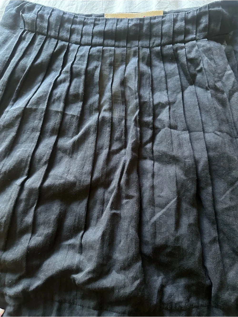 Marni Black Pleated Mini Skirt with Mesh Insets